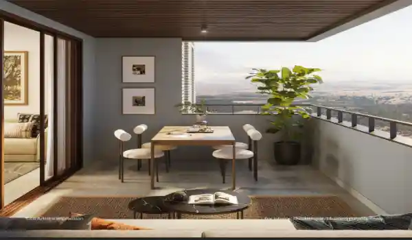 Assetz Miru and Miyo Apartment Balcony View by Assetz Property Group located at Yelahanka, next to SH 9, Bangalore Karnataka