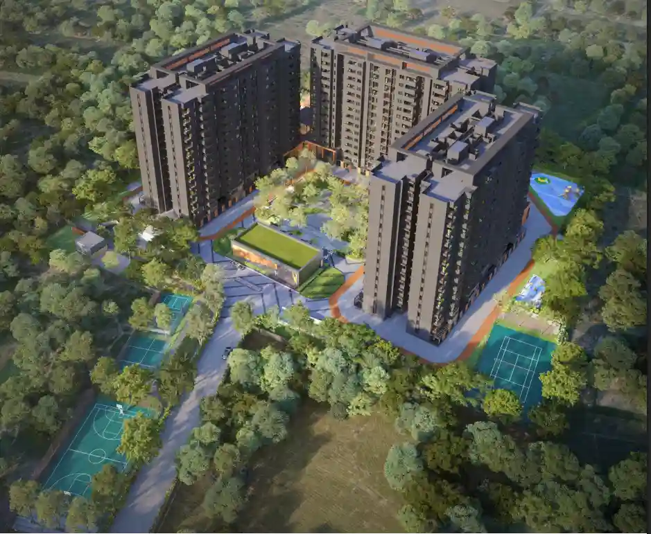 Assetz Miru and Miyo Apartment Main Elevation by Assetz Property Group located at Yelahanka, next to SH 9, Bangalore Karnataka