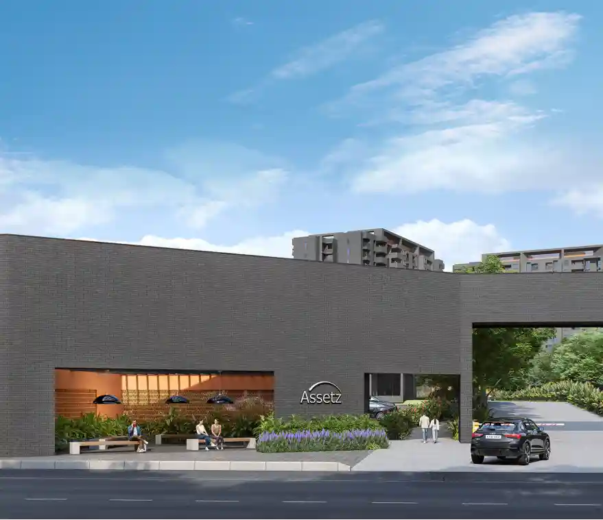 Assetz Miru and Miyo Apartment Main Entrance by Assetz Property Group located at Yelahanka, next to SH 9, Bangalore Karnataka